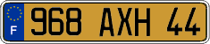 French license plate, FNI