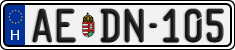 license plates of Hungary, Regular plates (2022)