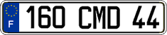 French license plate, FNI