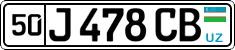 License plate of Uzbekistan, Private owners