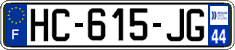 French license plate, SIV (ordinary)