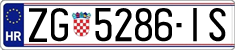 License plate of Croatia, Regular plates