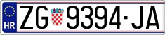 License plate of Croatia, Regular plates