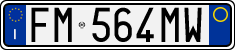 License plate of Italy, Cars (1994 year series)