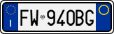 License plate of Italy, Cars (1994 year series)
