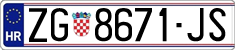 License plate of Croatia, Regular plates