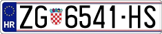 License plate of Croatia, Regular plates
