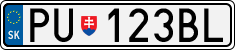 License plate of Slovakia, Cars