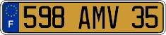 French license plate, FNI