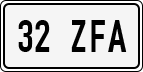 License plate of Estonia, Regular car plates (US-size)