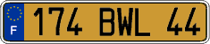 French license plate, FNI