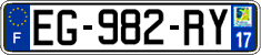 French license plate, SIV (ordinary)