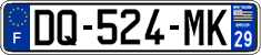 French license plate, SIV (ordinary)