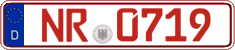 German license plate, Red license plates
