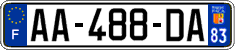 French license plate, SIV (ordinary)