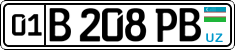 License plate of Uzbekistan, Private owners