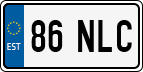 License plate of Estonia, Regular car plates (US-size)