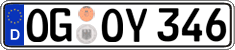 German license plate, Regular plates