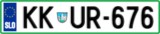 License plate of Slovenia, Cars