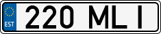 License plate of Estonia, Regular car plates