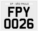 License plate of Brazil, Private owners (1990)