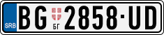 License plate of Serbia, Cars