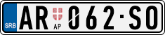License plate of Serbia, Cars