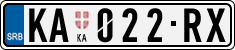 License plate of Serbia, Cars
