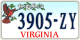 Virginia, Specialty plates (1234-AB)