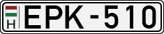 license plates of Hungary, Cars (1990)