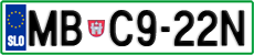 License plate of Slovenia, Cars