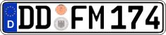 German license plate, Regular plates