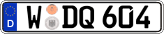 German license plate, Regular plates