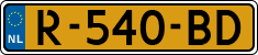 License plate of the Netherlands, Cars