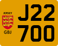 License plate of Jersey, Regular plates (J123456)