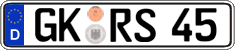 German license plate, Regular plates
