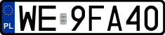 License plates of Poland, Regular car plates