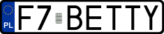 License plates of Poland, Vanity Plates