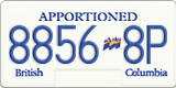 British Columbia, Apportioned (1234-5P)