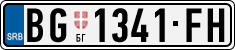 License plate of Serbia, Cars