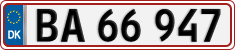 License plate of Denmark, Regular plates