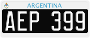 License plate of Argentina, Cars (1995, ABC 123)