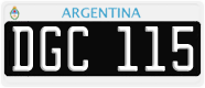 License plate of Argentina, Cars (1995, ABC 123)