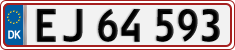 License plate of Denmark, Regular plates