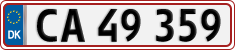 License plate of Denmark, Regular plates