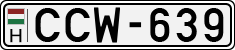 license plates of Hungary, Cars (1990)