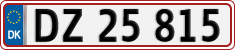 License plate of Denmark, Regular plates