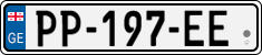 License plate of Georgia, Cars (2014)