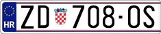 License plate of Croatia, Regular plates