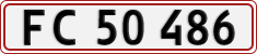License plate of Denmark, Regular plates